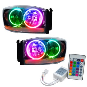 Dodge Ram Headlight Assemblies - ORACLE Lighting - ColorSHIFT Simple Controller - Black - 2006